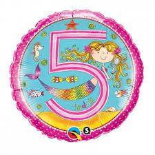 18 inch-es 5-ös Számos Mermaid Polka Dots Szülinapi Fólia Lufi