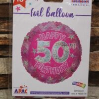 fólia lufi happy birthday (pink) (50.szülinapra)