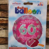 fólia lufi happy birthday kerek pink (60. szülinap) (46cm)