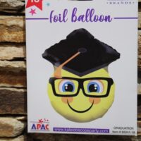 lufi, fólia, 18" ball.szemüv.smiley