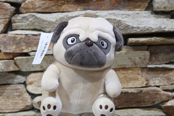 Mopsz plüss táska kutya kb 20 cm