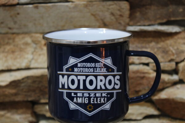Fém bögre "Motoros"