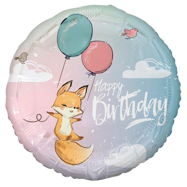 fólia lufi happy birthday (kis rókás) (szülinap)