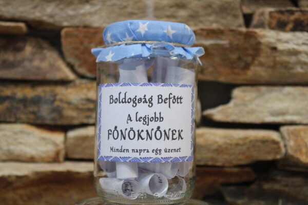 boldogság befőtt,vicces ajándék,főnöknő