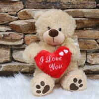 barna ülő plüss maci (valentin nap)