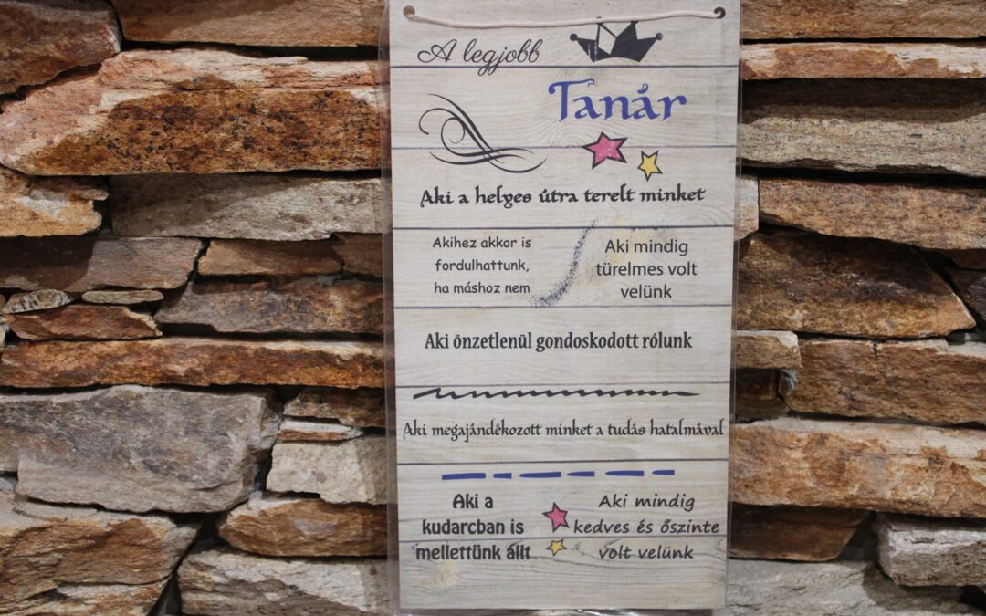 Fa tábla -„A legjobb Tanár”-