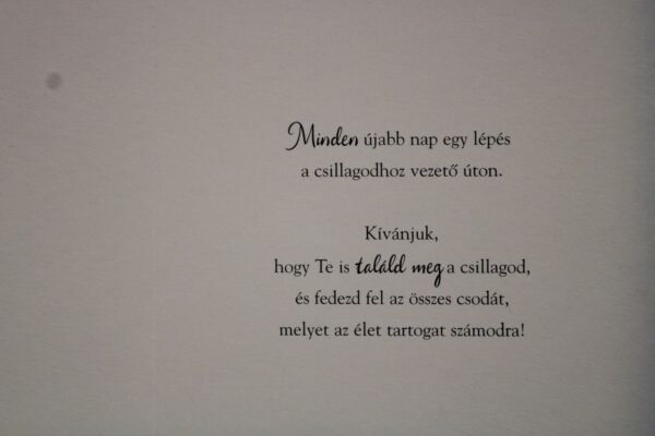 ballagási képeslap " minden újabb nap ..."