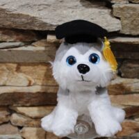 plüss ballagó husky kutyus 18 cm