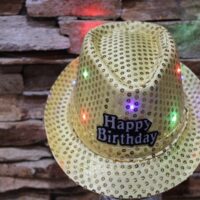 ledes kalap happy birthday vajszínű.