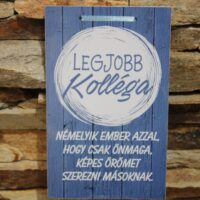 ajándék tábla 16x26 cm a legjobb kollégának.