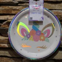 unikornis tányér irizáló 23 cm 6 db/cs
