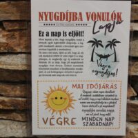 alkalmi újság ajándéktárgy ( nyugdíjba vonulók lapja )