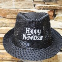 ledes kalap happy new year (fekete)