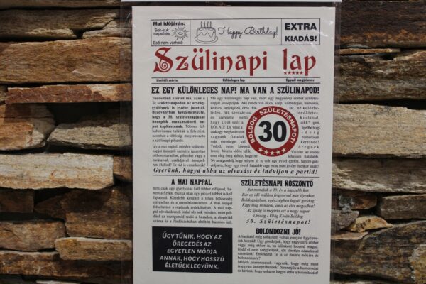 szülinapi újság ( 30.szülinap )