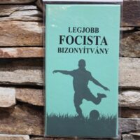 bizonyítvány a legjobb focista