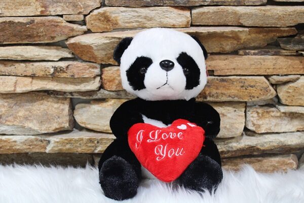 valentin napi óriás plüss panda 40 cm – „i love you” szívvel