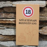 bizonyítvány 18.szülinap