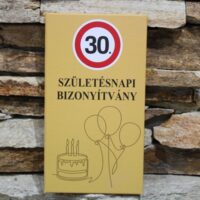bizonyítvány 30.szülinap