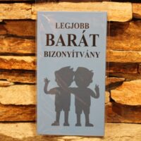 bizonyítvány a legjobb barát