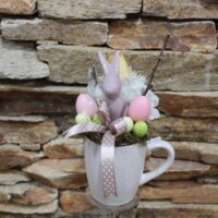 nyuszis kézműves asztaldísz (húsvét)