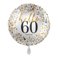 fólia lufi ezüst pezsgős hello (60.szülinap)