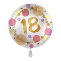 fólia lufi rózsaszín pöttyös (18.szülinap)
