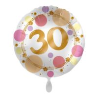 fólia lufi rózsaszín pöttyös (30.szülinap)