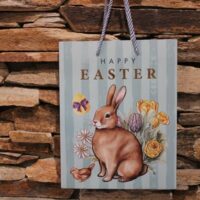 papírtáska happy easter 2 (8x23x18 cm) (húsvét)
