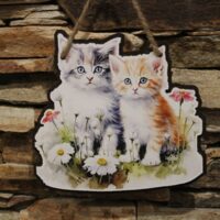 fa dupla " kopogtató " tábla tavaszi cicapár