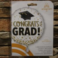 fólia lufi congrats grad (jumbo) kerek (ballagás)
