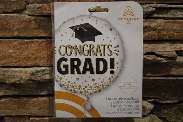 Fólia lufi – Congrats Grad (jumbo) – kerek (ballagás)