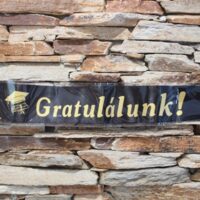 vállszalag fekete arany felirat (gratulálunk) (ballagás)