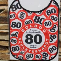 vicces előke (partedli) 80. (szülinap)