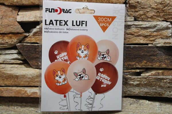 Latex lufi szett -Happy Birthday – Corgi (szülinap)