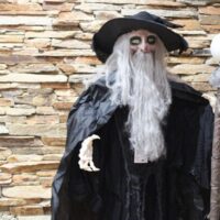 varázsló mozgó ,villogó , hangot adó , (halloween)