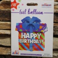 fólia lufi happy birthday ajándék doboz 