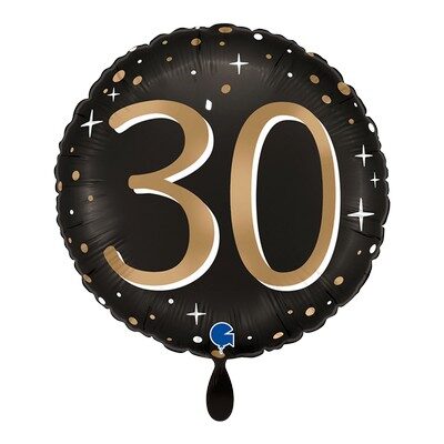 Fólia lufi – 30 – fekete,arany,-(30.szülinap)