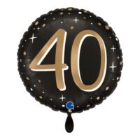 fólia lufi 40 fekete,arany (40.szülinap)