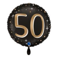 fólia lufi 50 arany,fekete (50.szülinap)