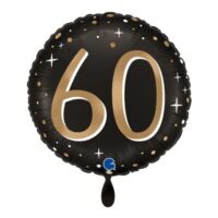 fólia lufi 60 arany fekete (60.szülinap)