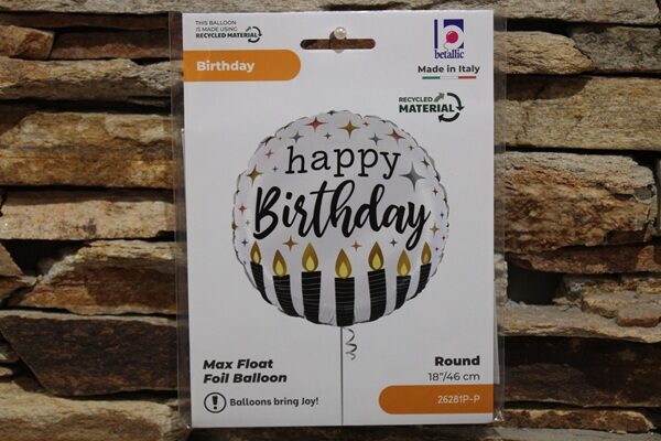 fólia lufi happy birthday gyertyás