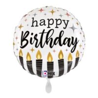 fólia lufi happy birthday gyertyás 