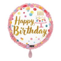 fólia lufi happy birthday (két oldalas,tortás)