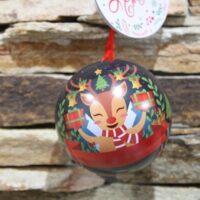 karácsonyi ajándék gömb ( 9 cm ) (szarvas)