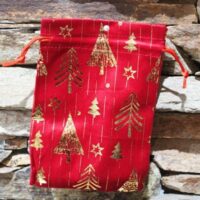 karácsonyi mikulás zsák bársony 16x21,5 cm