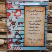 ajándék tábla békés ünnepeket 