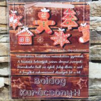 ajándék tábla boldog karácsonyt (mézi)