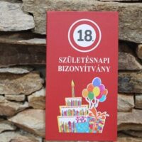 bizonyítvány 18.szülinap 