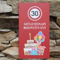 bizonyítvány 30.szülinap 