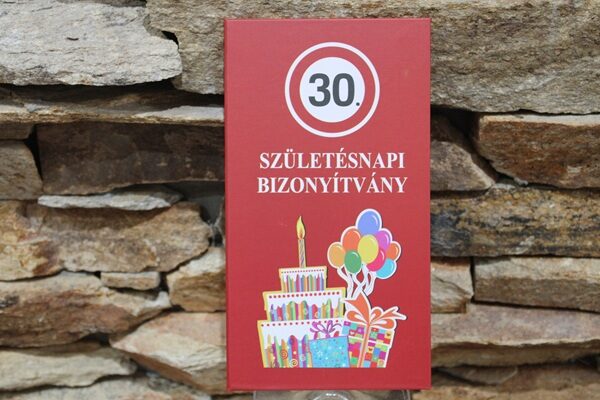 bizonyítvány 30.szülinap